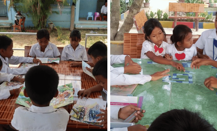 Un kiosque de lecture pour les élèves de l'école de Boeng Kieb au Cambodge