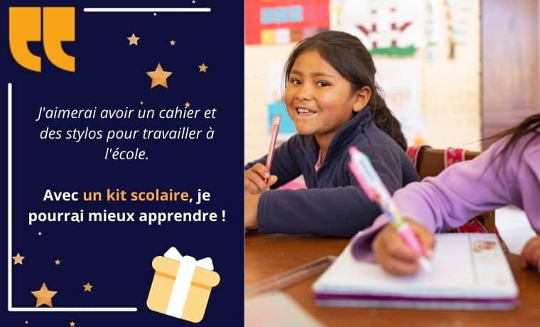 Un kit scolaire pour une éducation de qualité en Bolivie