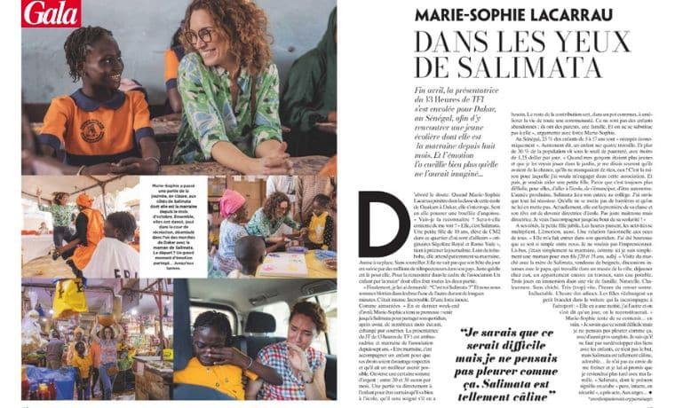 MARIE-SOPHIE LACARRAU, MARRAINE ET AMBASSADRICE DE L’ASSOCIATION EN IMMERSION AU SÉNÉGAL