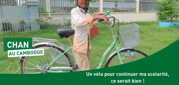 Un vélo pour retourner à l’école au Cambodge