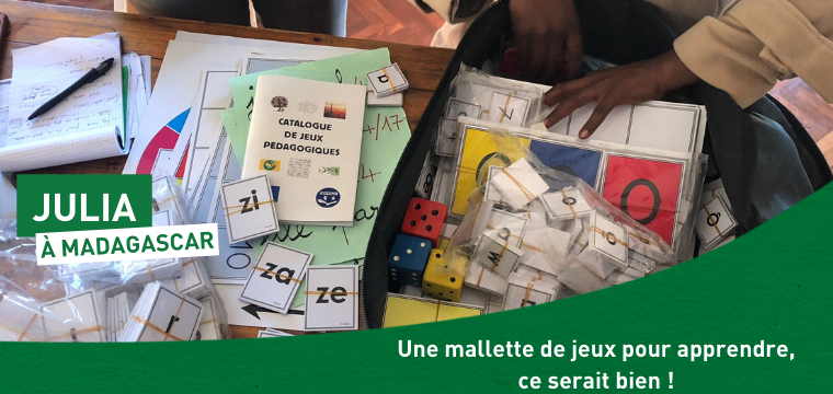 Une mallette de jeux pour apprendre à Madagascar